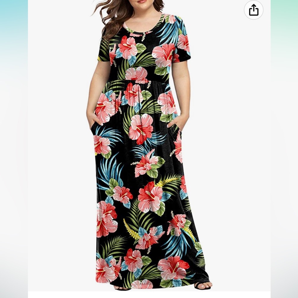 "hawaiian maxi dresses for women luau”